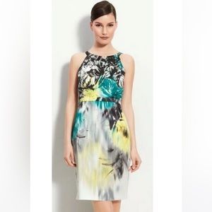 Tahari pencil dress abstract print